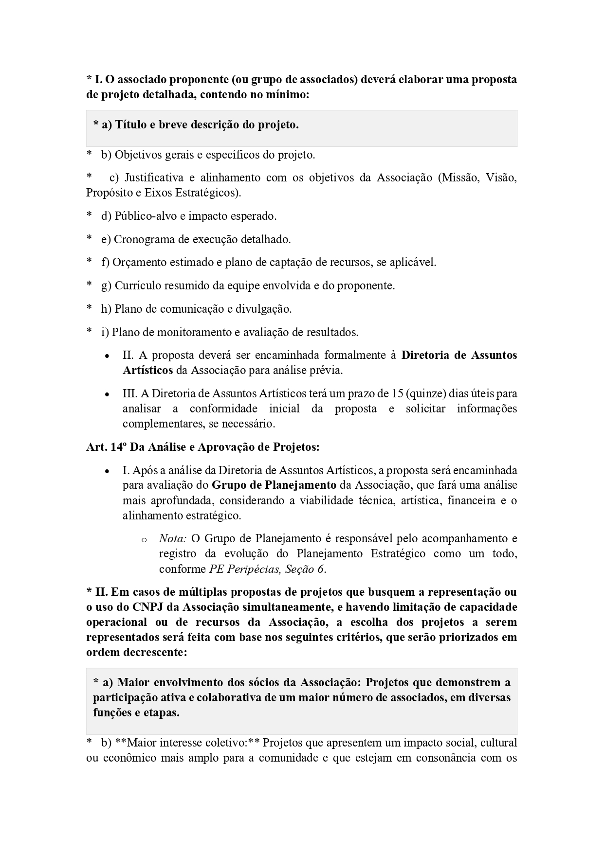 regimento interno da associaÇÃo cultural peripÉcias page 0004