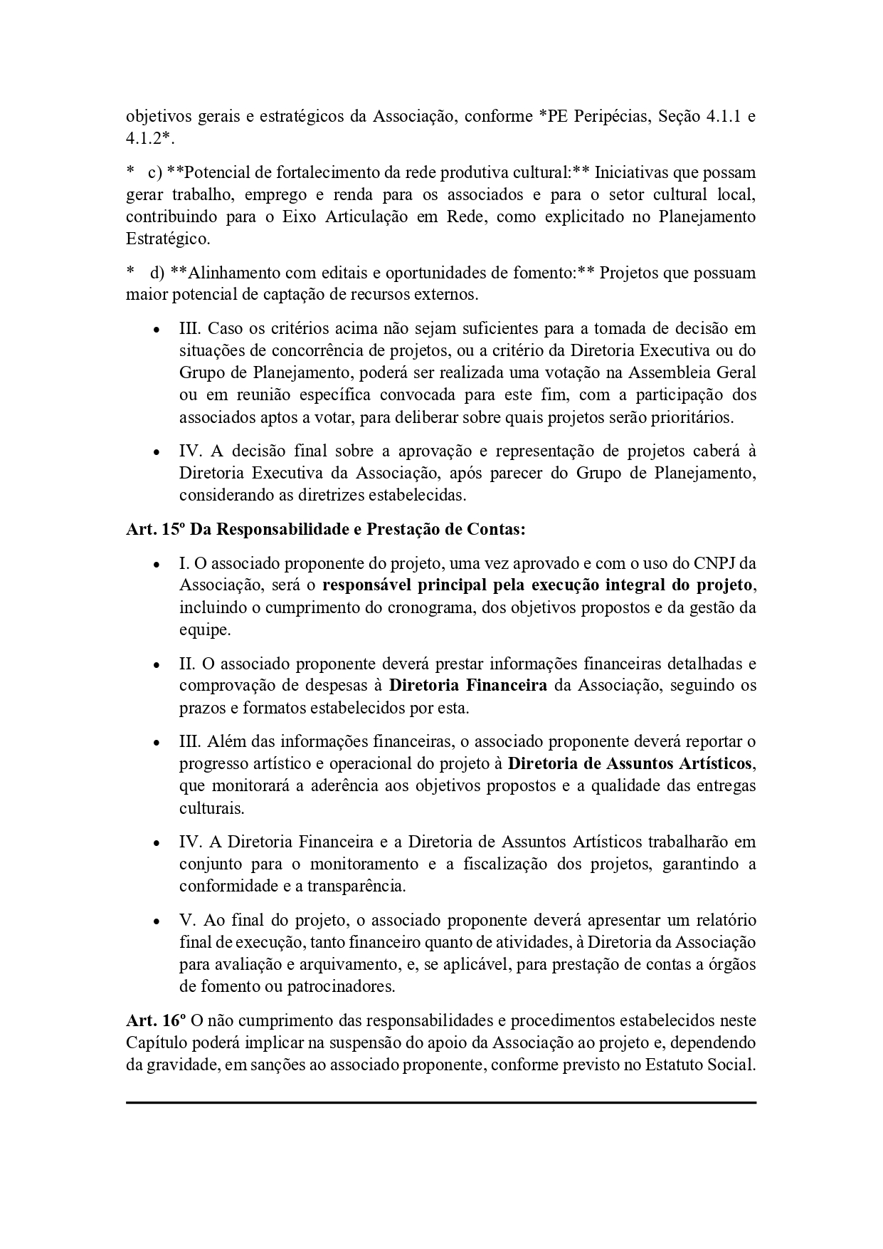 regimento interno da associaÇÃo cultural peripÉcias page 0005